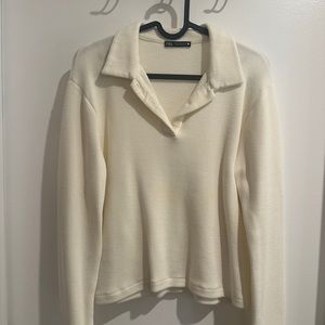 ZARA Collared Button Down Sweater